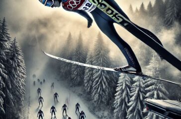 Oddvarrennet ski jumping competition with darker effects Oddvarrennet ski jumping competition with darker effects